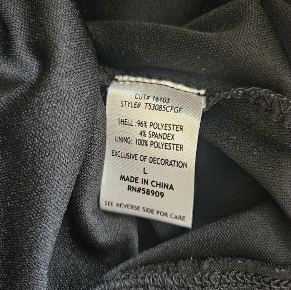 GB GIRLS DRESS, Black & Gold, Size Large - Picture 7 of 8